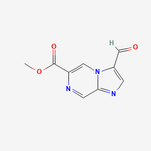 molecular formula C9H7N3O3 B2758941 Methyl 3-formylimidazo[1,2-a]pyrazine-6-carboxylate CAS No. 2248275-34-3