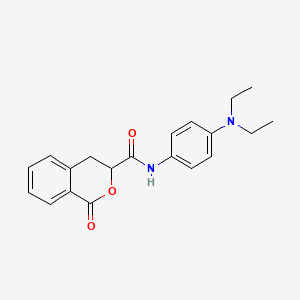 molecular formula C20H22N2O3 B2758944 N-[4-(diethylamino)phenyl]-1-oxo-3,4-dihydro-1H-isochromene-3-carboxamide CAS No. 627044-22-8