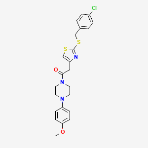 2-(2-((4-Chlorobenzyl)thio)thiazol-4-yl)-1-(4-(4-methoxyphenyl)piperazin-1-yl)ethanone