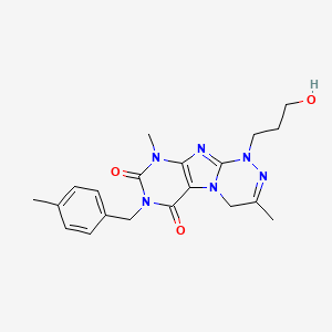 1-(3-hydroxypropyl)-3,9-dimethyl-7-(4-methylbenzyl)-7,9-dihydro-[1,2,4]triazino[3,4-f]purine-6,8(1H,4H)-dione