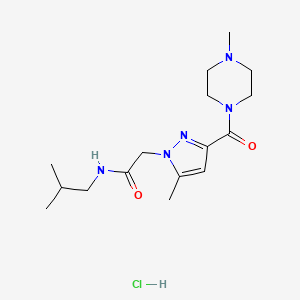 N-isobutyl-2-(5-methyl-3-(4-methylpiperazine-1-carbonyl)-1H-pyrazol-1-yl)acetamide hydrochloride