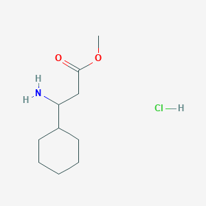 molecular formula C10H20ClNO2 B2758960 Methyl 3-amino-3-cyclohexylpropanoate hydrochloride CAS No. 202001-20-5