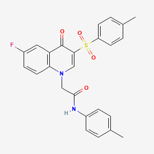 2-[6-fluoro-3-[(4-methylphenyl)sulfonyl]-4-oxoquinolin-1(4H)-yl]-N-(4-methylphenyl)acetamide