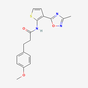 3-(4-methoxyphenyl)-N-(3-(3-methyl-1,2,4-oxadiazol-5-yl)thiophen-2-yl)propanamide