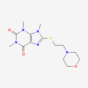 1,3,9-Trimethyl-8-(2-morpholin-4-ylethylsulfanyl)purine-2,6-dione