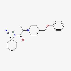 molecular formula C22H31N3O2 B2758978 N-(1-Cyanocyclohexyl)-2-[4-(phenoxymethyl)piperidin-1-yl]propanamide CAS No. 1956249-67-4