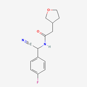 N-[Cyano-(4-fluorophenyl)methyl]-2-(oxolan-3-yl)acetamide