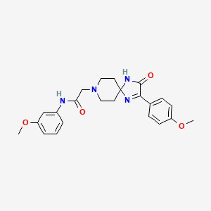 N-(3-methoxyphenyl)-2-(2-(4-methoxyphenyl)-3-oxo-1,4,8-triazaspiro[4.5]dec-1-en-8-yl)acetamide