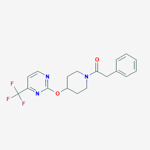 2-Phenyl-1-[4-[4-(trifluoromethyl)pyrimidin-2-yl]oxypiperidin-1-yl]ethanone