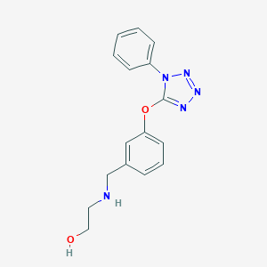 molecular formula C16H17N5O2 B275901 2-({3-[(1-phenyl-1H-tetraazol-5-yl)oxy]benzyl}amino)ethanol 