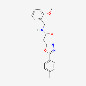N-(2-methoxybenzyl)-2-(5-(p-tolyl)-1,3,4-oxadiazol-2-yl)acetamide