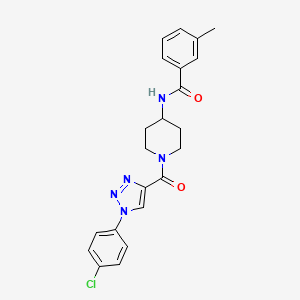 molecular formula C22H22ClN5O2 B2759016 N-(1-(1-(4-氯苯基)-1H-1,2,3-三唑-4-甲酰)哌啶-4-基)-3-甲基苯甲酰胺 CAS No. 1251591-49-7