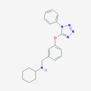 molecular formula C20H23N5O B275902 N-{3-[(1-phenyl-1H-tetrazol-5-yl)oxy]benzyl}cyclohexanamine 