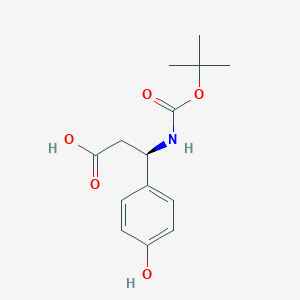 molecular formula C14H19NO5 B2759020 Boc-(R)-3-Amino-3-(4-hydroxy-phenyl)-propionic acid CAS No. 329013-12-9
