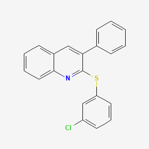 2-[(3-Chlorophenyl)sulfanyl]-3-phenylquinoline