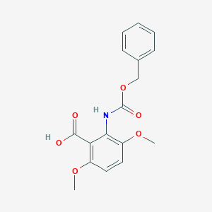 molecular formula C17H17NO6 B2759024 3,6-Dimethoxy-2-(phenylmethoxycarbonylamino)benzoic acid CAS No. 2287318-59-4