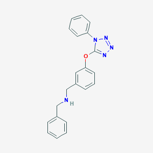 molecular formula C21H19N5O B275903 1-phenyl-N-{3-[(1-phenyl-1H-tetrazol-5-yl)oxy]benzyl}methanamine 