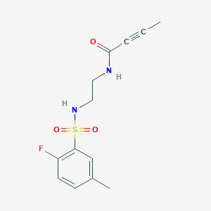 N-[2-[(2-Fluoro-5-methylphenyl)sulfonylamino]ethyl]but-2-ynamide