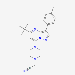 {4-[5-Tert-butyl-3-(4-methylphenyl)pyrazolo[1,5-a]pyrimidin-7-yl]piperazin-1-yl}acetonitrile