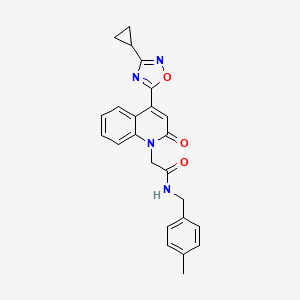 2-[4-(3-cyclopropyl-1,2,4-oxadiazol-5-yl)-2-oxo-1(2H)-quinolinyl]-N~1~-(4-methylbenzyl)acetamide