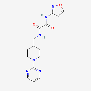 molecular formula C15H18N6O3 B2759050 N1-(isoxazol-3-yl)-N2-((1-(pyrimidin-2-yl)piperidin-4-yl)methyl)oxalamide CAS No. 1235317-08-4
