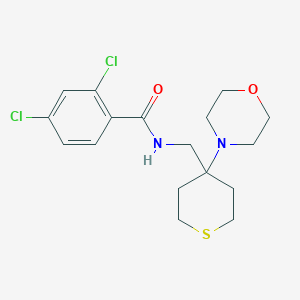 molecular formula C17H22Cl2N2O2S B2759052 2,4-Dichloro-N-[(4-morpholin-4-ylthian-4-yl)methyl]benzamide CAS No. 2380095-99-6