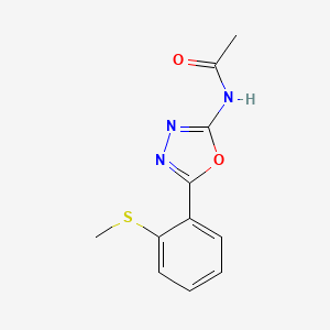molecular formula C11H11N3O2S B2759053 N-(5-(2-(methylthio)phenyl)-1,3,4-oxadiazol-2-yl)acetamide CAS No. 886907-76-2