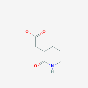 molecular formula C8H13NO3 B2759058 Methyl 2-(2-oxopiperidin-3-yl)acetate CAS No. 1680995-81-6