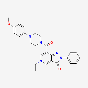 5-ethyl-7-(4-(4-methoxyphenyl)piperazine-1-carbonyl)-2-phenyl-2H-pyrazolo[4,3-c]pyridin-3(5H)-one