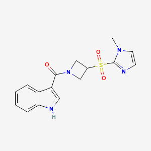 (1H-indol-3-yl)(3-((1-methyl-1H-imidazol-2-yl)sulfonyl)azetidin-1-yl)methanone