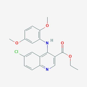 Ethyl 6-chloro-4-(2,5-dimethoxyanilino)-3-quinolinecarboxylate