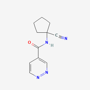 molecular formula C11H12N4O B2759066 N-(1-Cyanocyclopentyl)pyridazine-4-carboxamide CAS No. 1710339-61-9