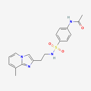 N-[4-[2-(8-methylimidazo[1,2-a]pyridin-2-yl)ethylsulfamoyl]phenyl]acetamide