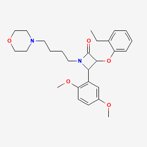 4-(2,5-Dimethoxyphenyl)-3-(2-ethylphenoxy)-1-[4-(morpholin-4-yl)butyl]azetidin-2-one