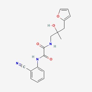 molecular formula C17H17N3O4 B2759089 N1-(2-cyanophenyl)-N2-(3-(furan-2-yl)-2-hydroxy-2-methylpropyl)oxalamide CAS No. 1795413-68-1