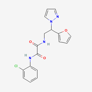 molecular formula C17H15ClN4O3 B2759097 N1-(2-chlorophenyl)-N2-(2-(furan-2-yl)-2-(1H-pyrazol-1-yl)ethyl)oxalamide CAS No. 2034491-55-7