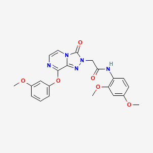 molecular formula C22H21N5O6 B2759104 N-(2,4-dimethoxyphenyl)-2-[8-(3-methoxyphenoxy)-3-oxo-2H,3H-[1,2,4]triazolo[4,3-a]pyrazin-2-yl]acetamide CAS No. 1251692-70-2