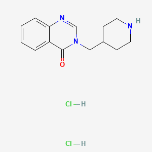 molecular formula C14H19Cl2N3O B2759106 3-(Piperidin-4-ylmethyl)quinazolin-4-one;dihydrochloride CAS No. 2379946-35-5