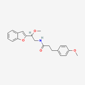 molecular formula C21H23NO4 B2759109 N-(2-(benzofuran-2-yl)-2-methoxyethyl)-3-(4-methoxyphenyl)propanamide CAS No. 2034556-01-7