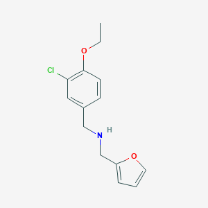 molecular formula C14H16ClNO2 B275911 N-(3-chloro-4-ethoxybenzyl)-N-(2-furylmethyl)amine 