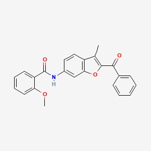 N-(2-benzoyl-3-methyl-1-benzofuran-6-yl)-2-methoxybenzamide