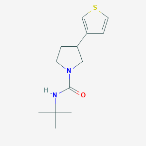 molecular formula C13H20N2OS B2759114 N-(叔丁基)-3-(噻吩-3-基)吡咯啉-1-甲酰胺 CAS No. 2180010-75-5