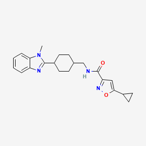 5-cyclopropyl-N-((4-(1-methyl-1H-benzo[d]imidazol-2-yl)cyclohexyl)methyl)isoxazole-3-carboxamide
