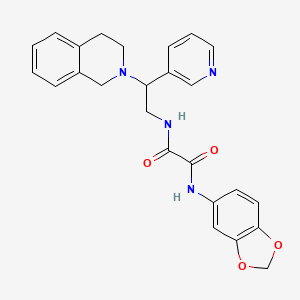 N-1,3-benzodioxol-5-yl-N'-[2-(3,4-dihydroisoquinolin-2(1H)-yl)-2-pyridin-3-ylethyl]ethanediamide