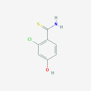 molecular formula C7H6ClNOS B2759120 苯甲硫酰胺，2-氯-4-羟基- CAS No. 1342760-00-2