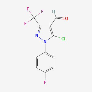 5-Chloro-1-(4-fluorophenyl)-3-(trifluoromethyl)-1H-pyrazole-4-carbaldehyde