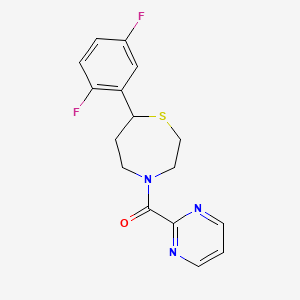 (7-(2,5-Difluorophenyl)-1,4-thiazepan-4-yl)(pyrimidin-2-yl)methanone