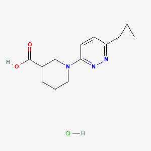 1-(6-Cyclopropylpyridazin-3-yl)piperidine-3-carboxylic acid hydrochloride