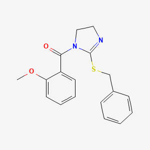 (2-(benzylthio)-4,5-dihydro-1H-imidazol-1-yl)(2-methoxyphenyl)methanone