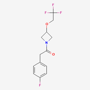 2-(4-Fluorophenyl)-1-(3-(2,2,2-trifluoroethoxy)azetidin-1-yl)ethanone